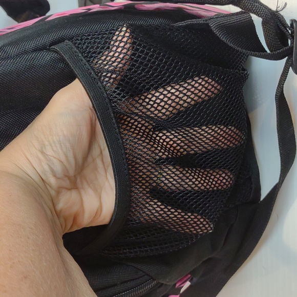 Adidas Heart Breaker Pattern Pink Black Full-Size Student Backpack - Picture 7 of 15